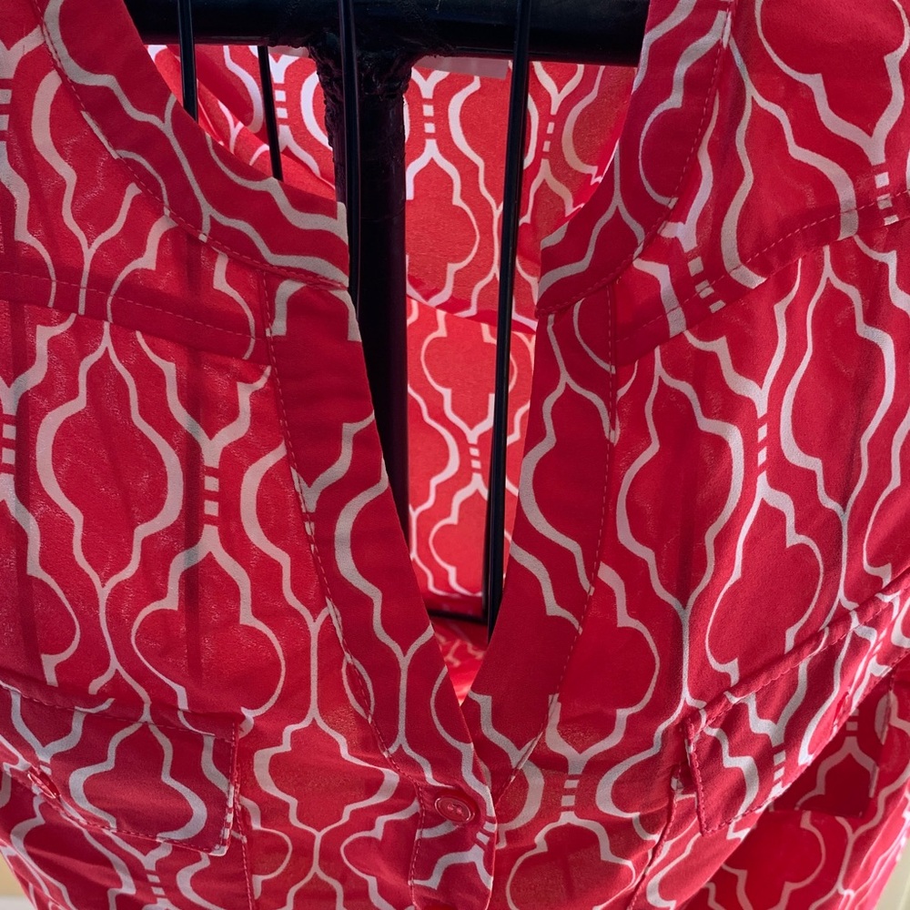 41 Hawthorne - Rosie Pink Patterned Blouse View 3